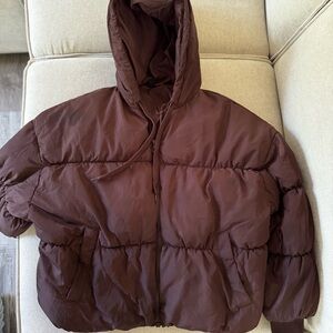BROWN PUFFER JACKET